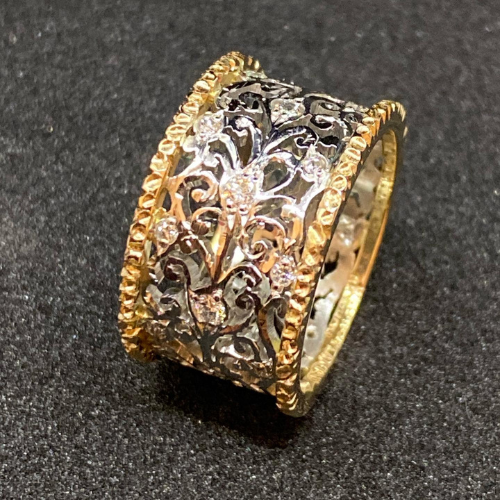 Teressa - Anillo de Hiedra Vintage con Zircón