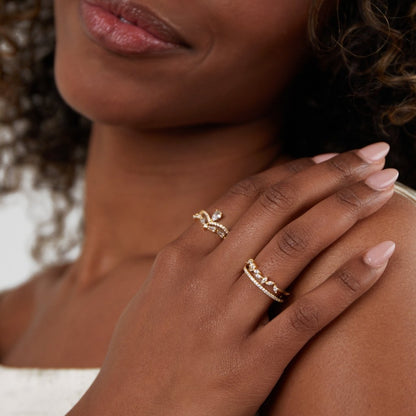 Valeria - Anillo de cristal elegante