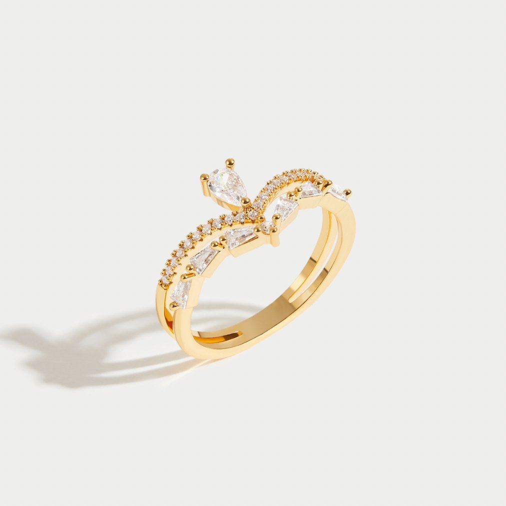 Valeria - Anillo de cristal elegante