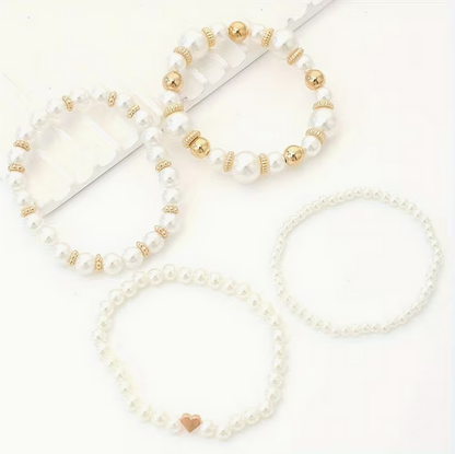 Conjunto de pulsera Alba | Perla
