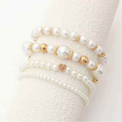 Conjunto de pulsera Alba | Perla