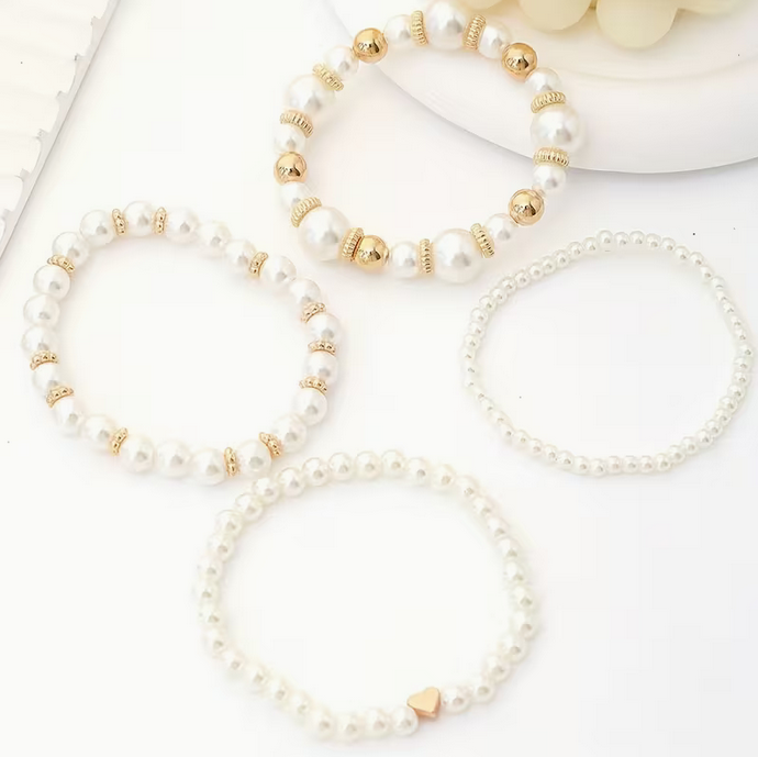 Conjunto de pulsera Alba | Perla