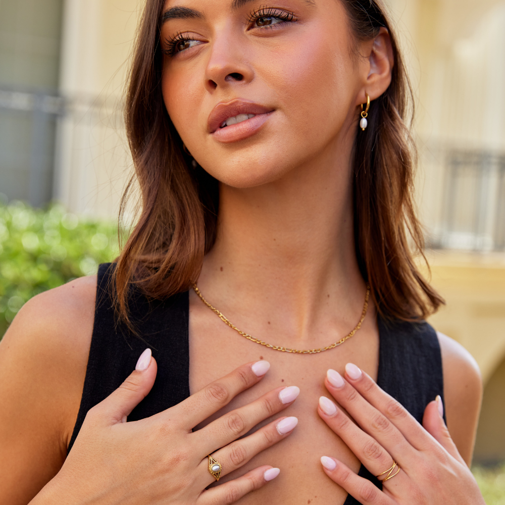 Aitana - Anillo de Perlas Vintage