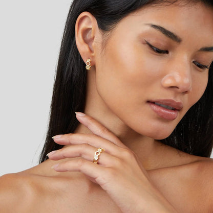 Cinthia - Anillo de oro y cristal